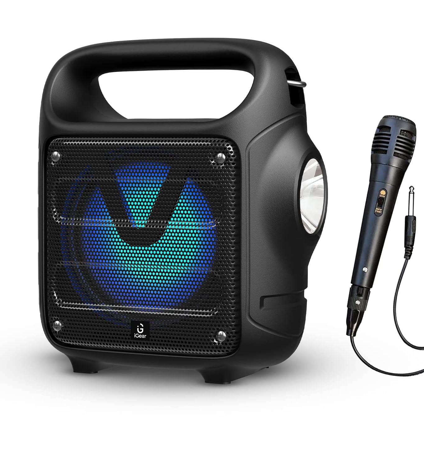 iGear Camo iG-1021 10watts Portable Bluetooth Speaker with a corded mic- Black