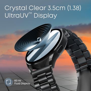 Fastrack Dezire FX1 Smart Watch with 1.38" Inch Ultra VU HD Display Bluetooth Calling , IP68 Water Resistant- Black