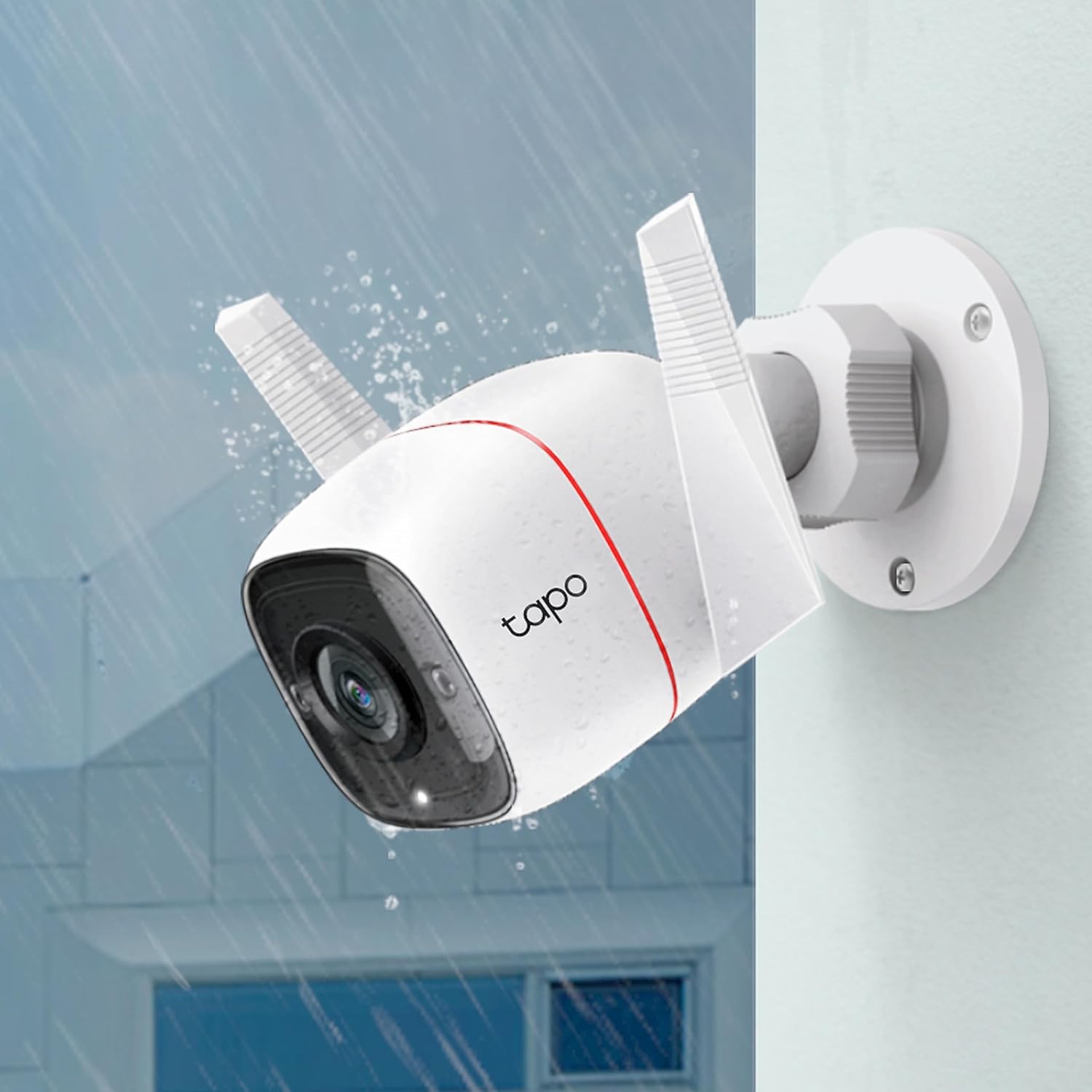 TP-Link Tapo C310 3MP 1296p High Definition Outdoor CCTV Security Wi-Fi Smart Camera, Alexa Enabled, Weatherproof, Night Vision, 2-Way Audio, SD Storage- White