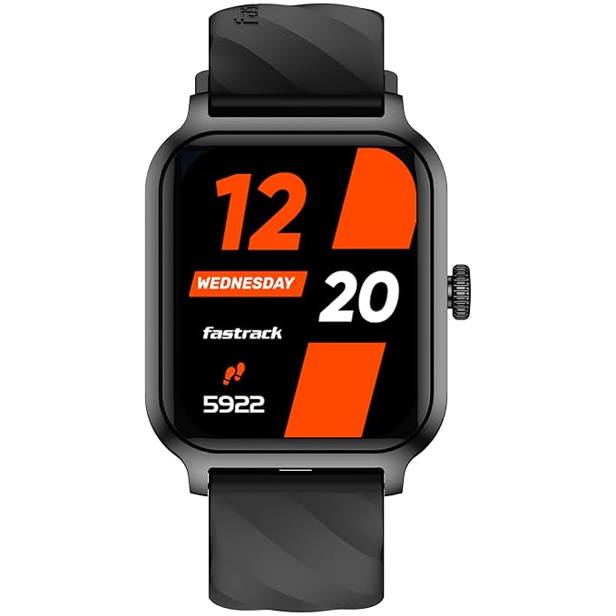 Fastrack Rider Plus Smart Watch with 1.83” TFT Display, 100+ Sports Modes & Smartwatch Faces, Upto 5 Day Battery, IP68 (Black)