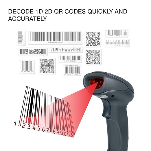 iBall 2D-S209 Wired Barcode Scanners Reader Advanced decoding, Special Aiming Light