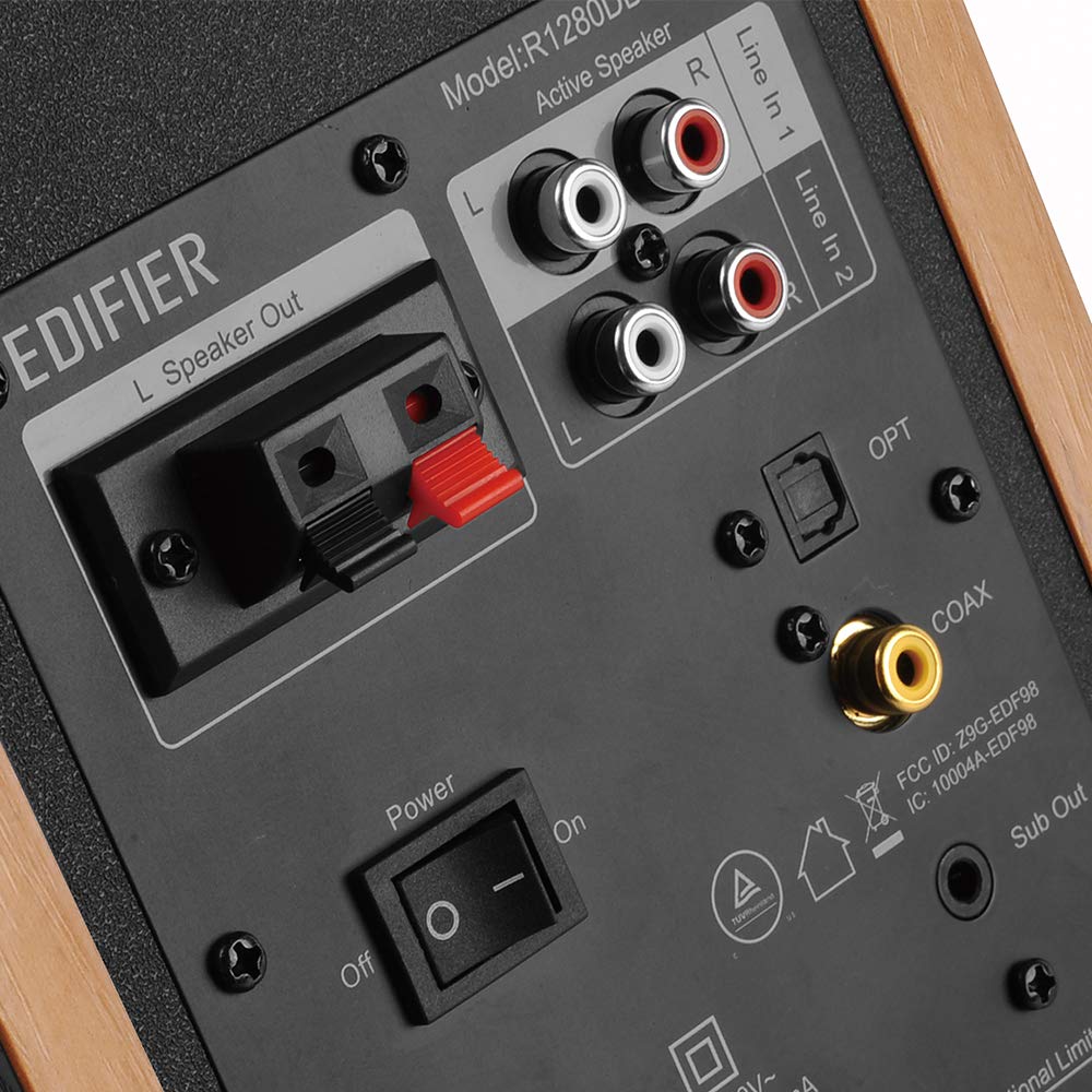 Edifier R1280DBs Active Bluetooth Bookshelf Speakers- Brown