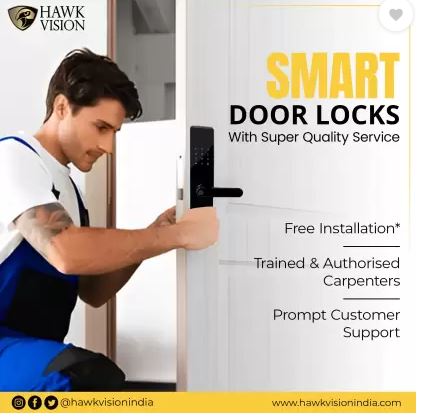 Hawkvision HV-SDL-F22 Smart Door Lock - Black