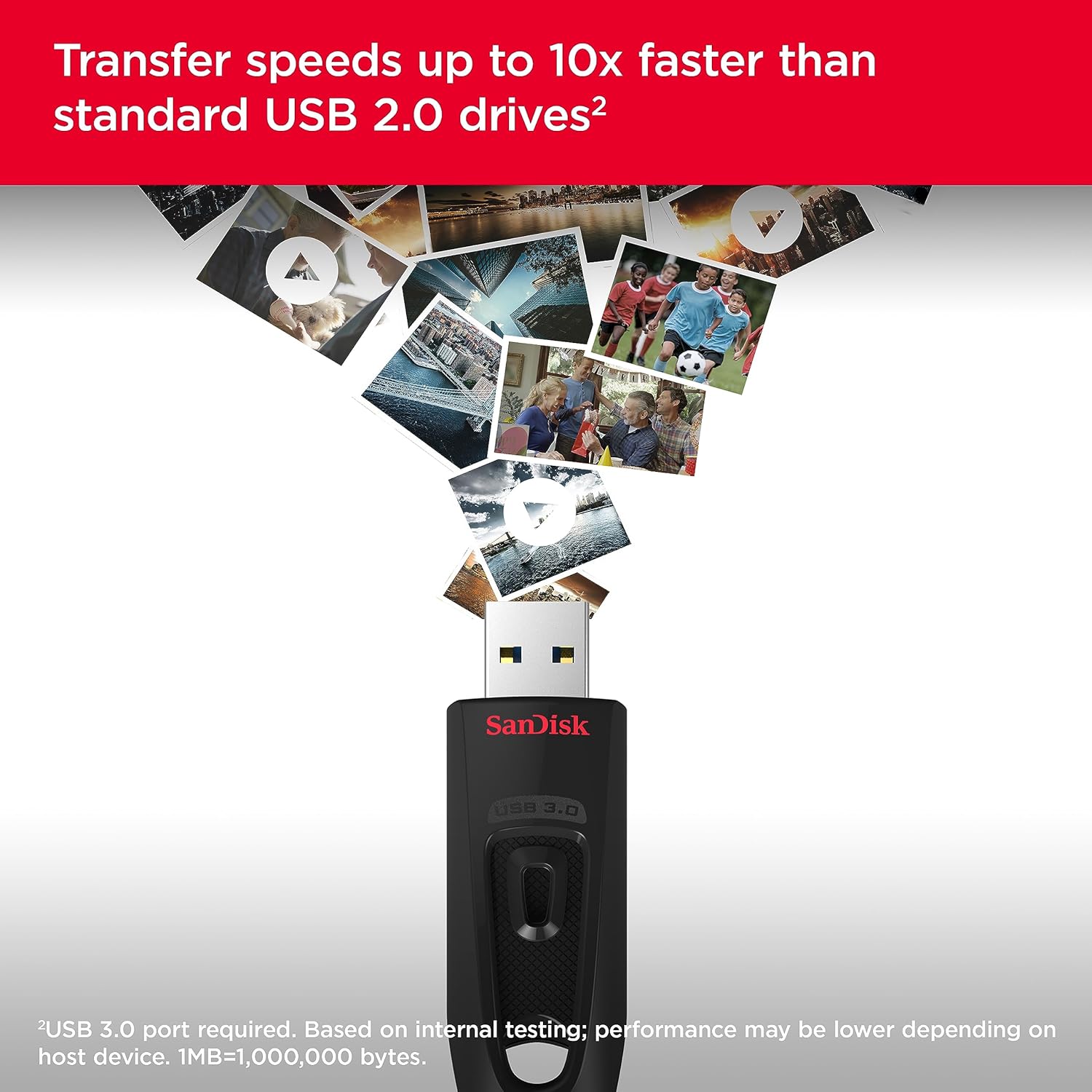 SanDisk Ultra CZ48 128GB USB 3.0 Pen Drive (Black)
