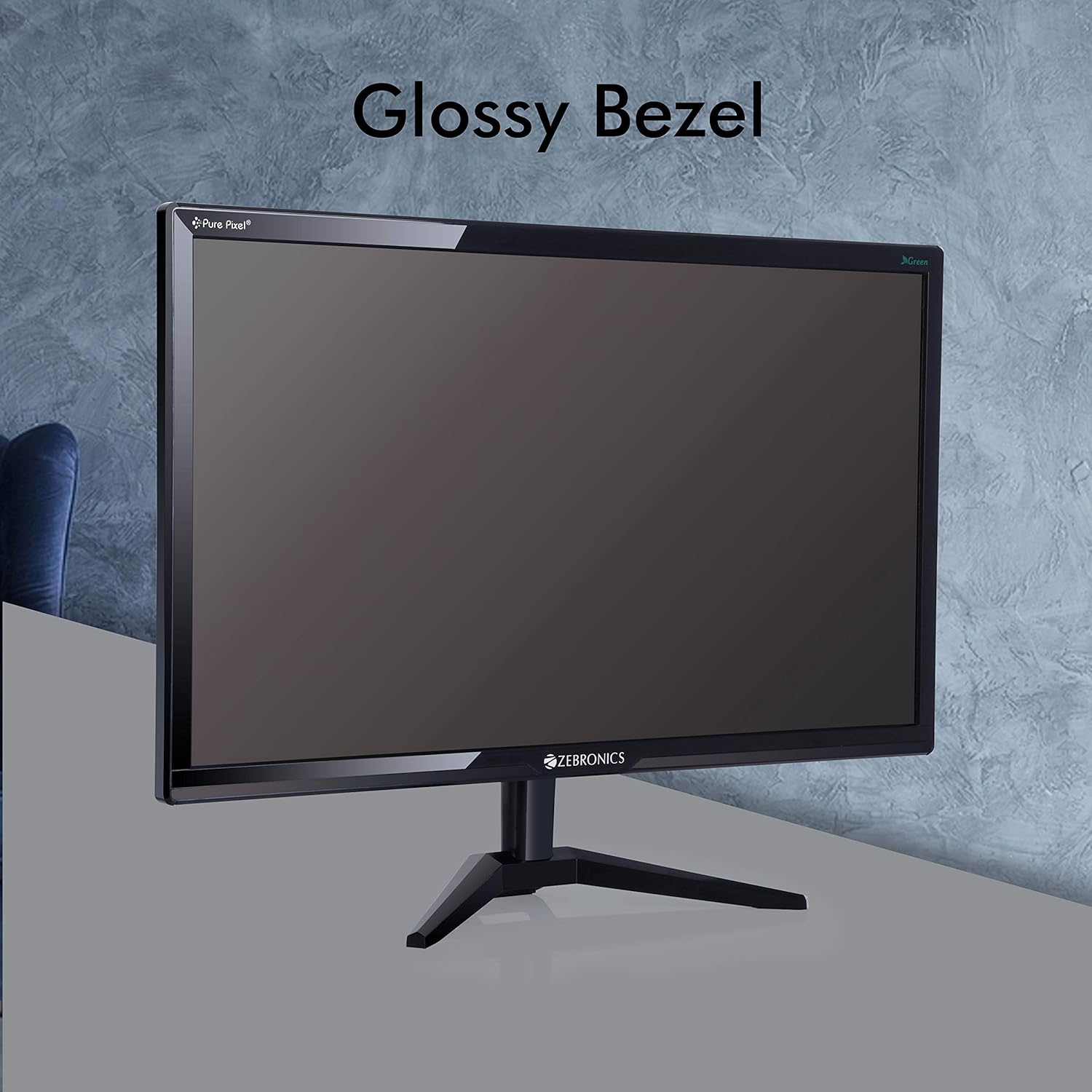 Zebronics A22FHD LED (21.5") (54.61 cm) LED 1920x1080 Pixels FHD Resolution Monitor with HDMI + VGA Dual Input, Built-in Speaker- Black