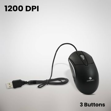 Zebronics Judwa 555 USB Wired Mouse and Keyboard and Mouse Combo for Computer/Laptop- Black