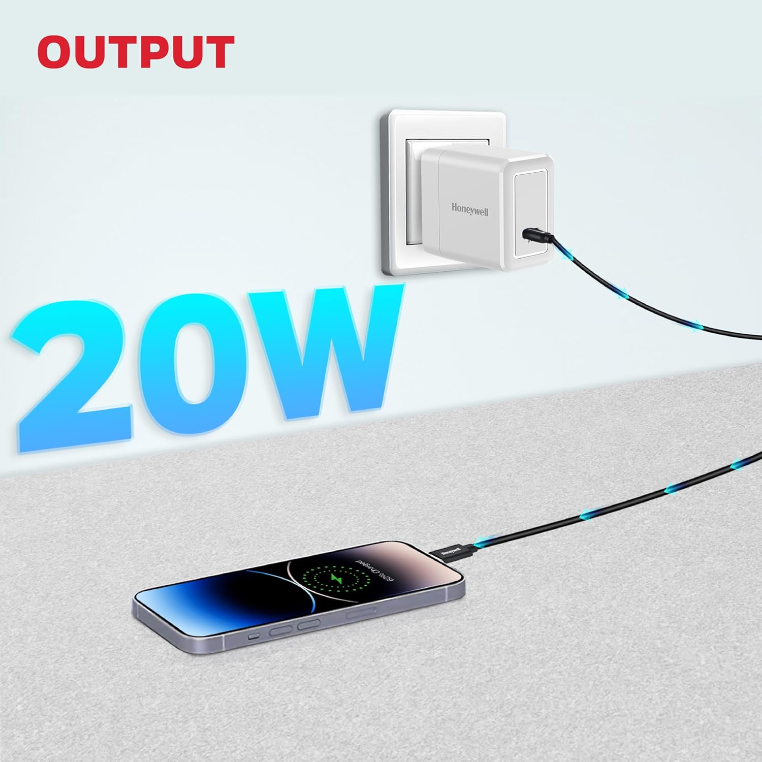 Honeywell Zest PD20W Charger, Type C Ultra-Fast Wall Charger with PPS Support, Compatible with All smartphones TWS, Bluetooth Speaker 