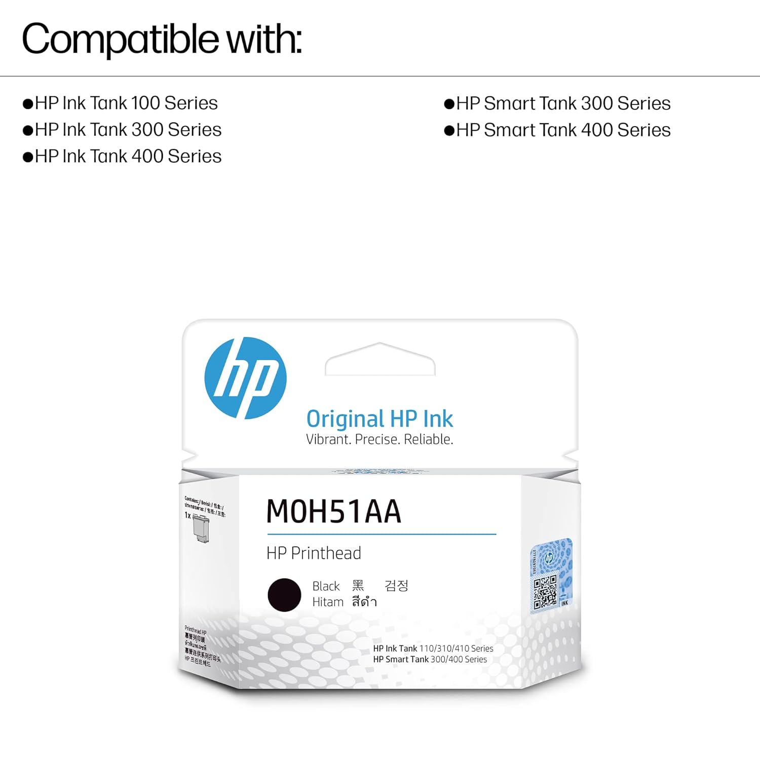 HP GT BK PH Black Replacement GT Printhead- M0H51AA
