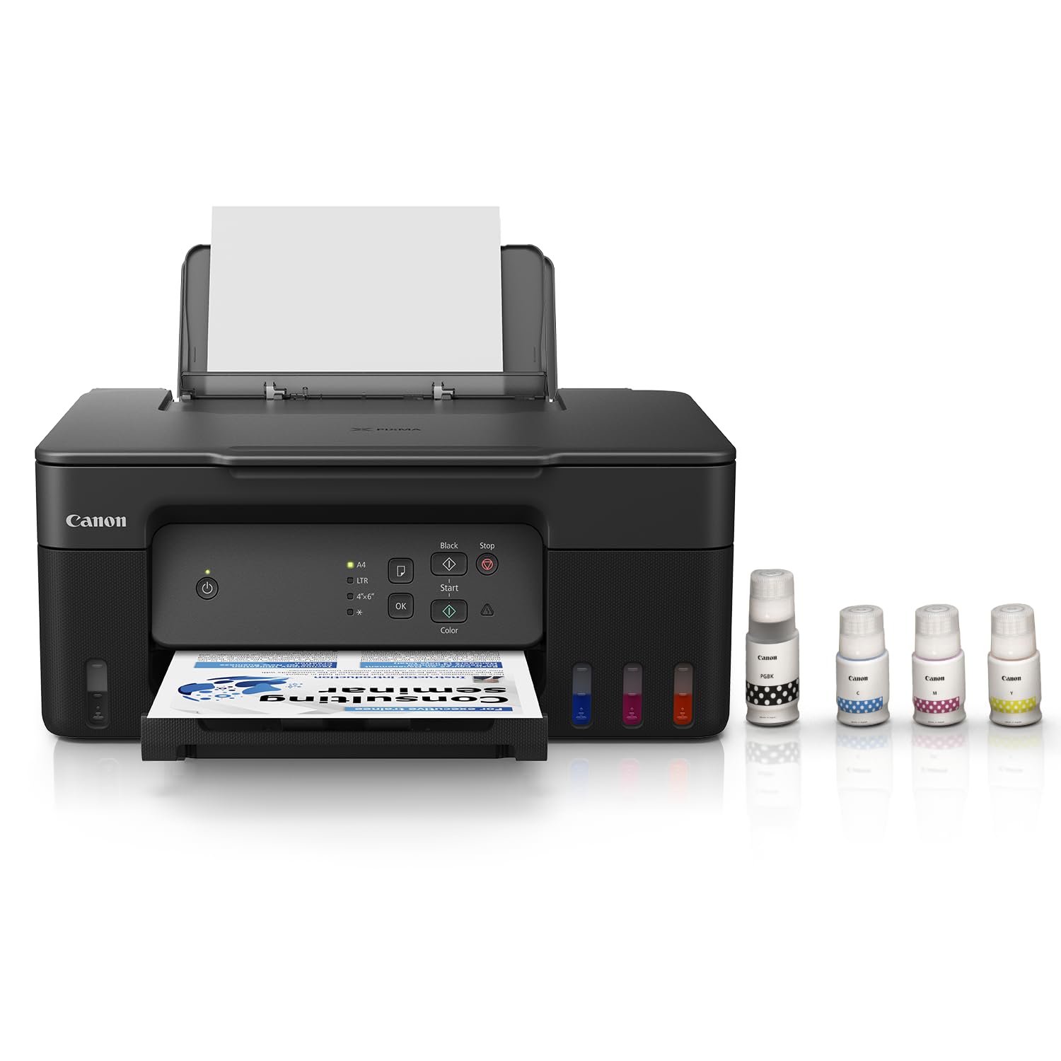 Canon G2730 Pixma MegaTank  All-in-one (Print, Scan, Copy) Inktank Printer with Small Size Ink Bottles for Home and Office- Black