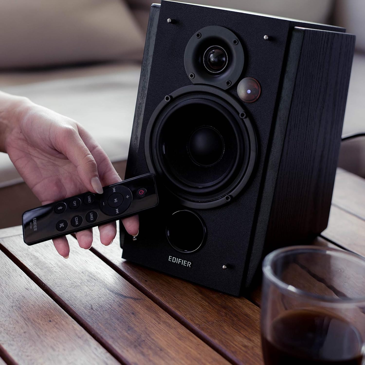 Edifier R1855DB Active 2.0 Bluetooth Bookshelf Speakers Matte Black
