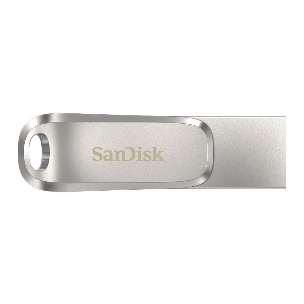 SanDisk Ultra Dual Drive Luxe C4 256GB USB Type C Flash Drive- Silver