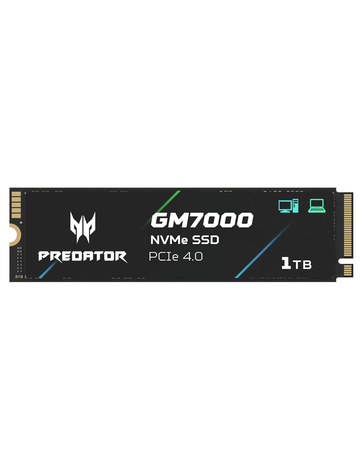 Acer Predator GM7000 1TB NVMe Gaming SSD - M.2 2280 PCIe Gen4 (16 Gb/s) x 4, DRAM Cache Up to 7400 MB/s - BL.9BWWR.105