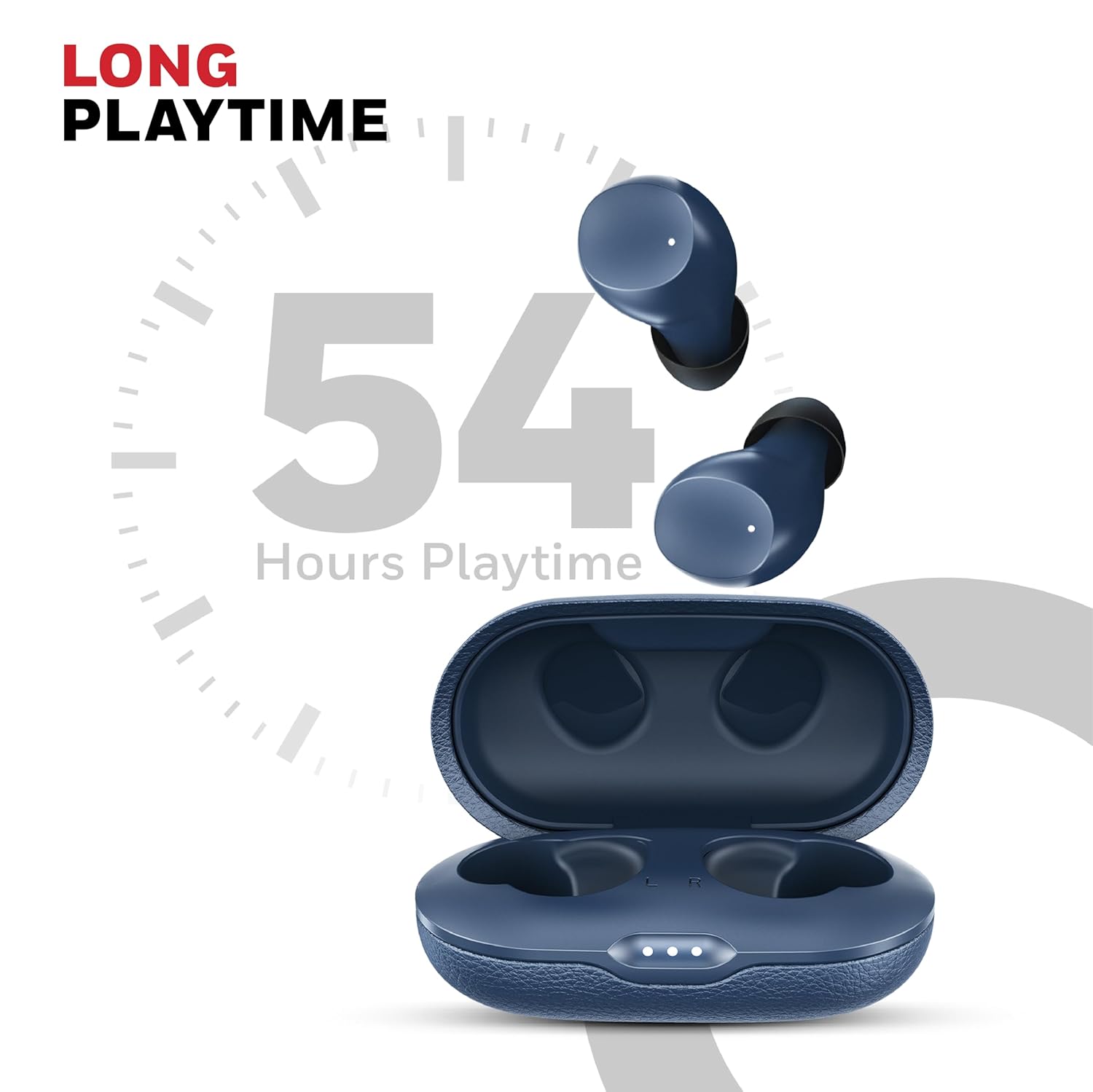 Honeywell Suono P2200 TWS In-Ear Earbuds Bluetooth v5.4, ENC with 2 Mics for HD Calling, 54H Battery Life, Stereo Sound, Deep Bass, IPX5, 40ms low latency Gaming Mode -Blue