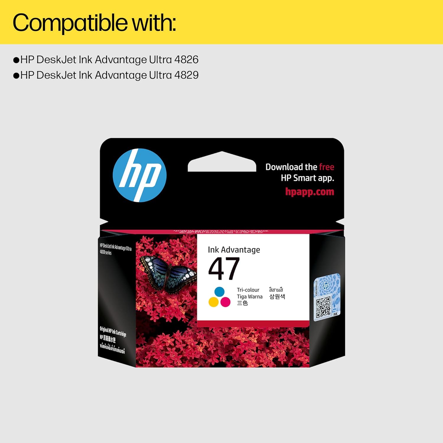 HP 47 Tri-color Original Cartridge- 6ZD61A