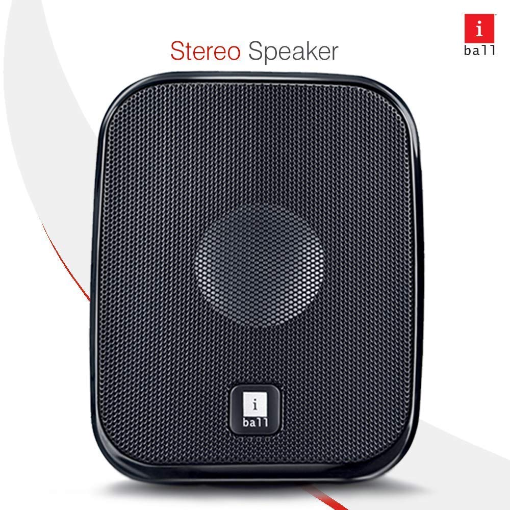 iBall Decor 9+ Speaker with Aux Connectivity, 2.0 Multimedia USB Powered and Volume Control - Black