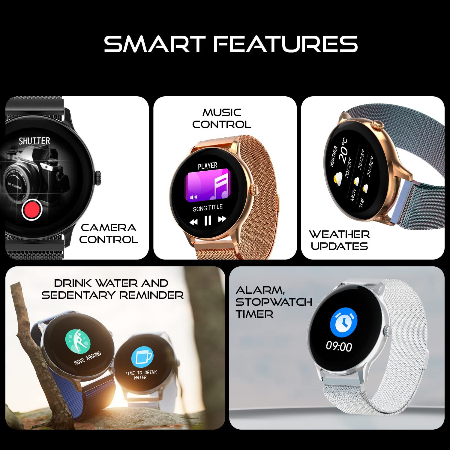 Fire Boltt Phoenix Ultra Smart Watch(BSW138) with 1.39"Inch Display, Bluetooth Calling, Metal Body with 120+ Sports Modes, SpO2- Blue