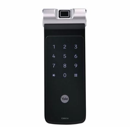 Yale YDR 41A Rim Biometric Smart Lock for Double Door & Sliding Door - Black