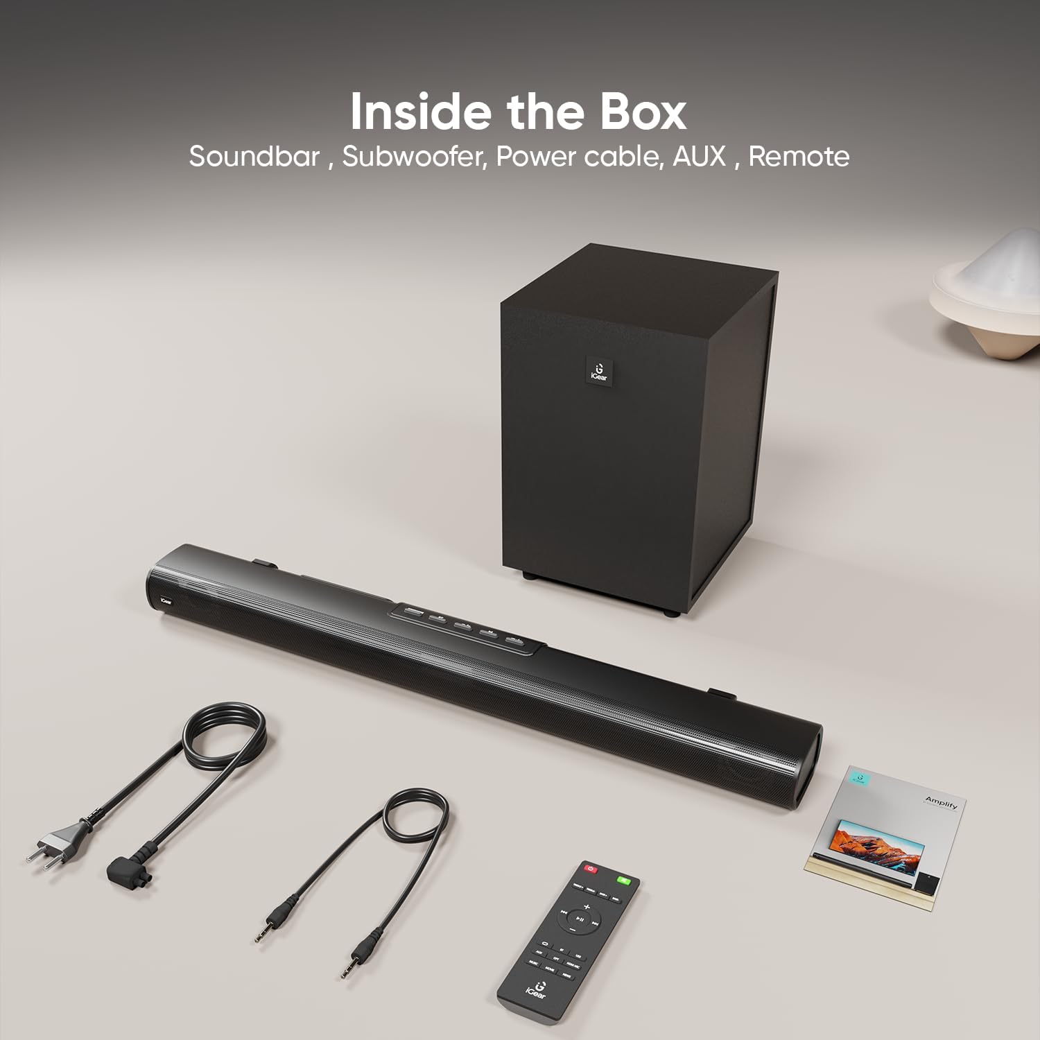 iGear Amplify (iG-1089) 120W Bluetooth Soundbar with HiFi Bass & Subwoofer,Remote Control -Black