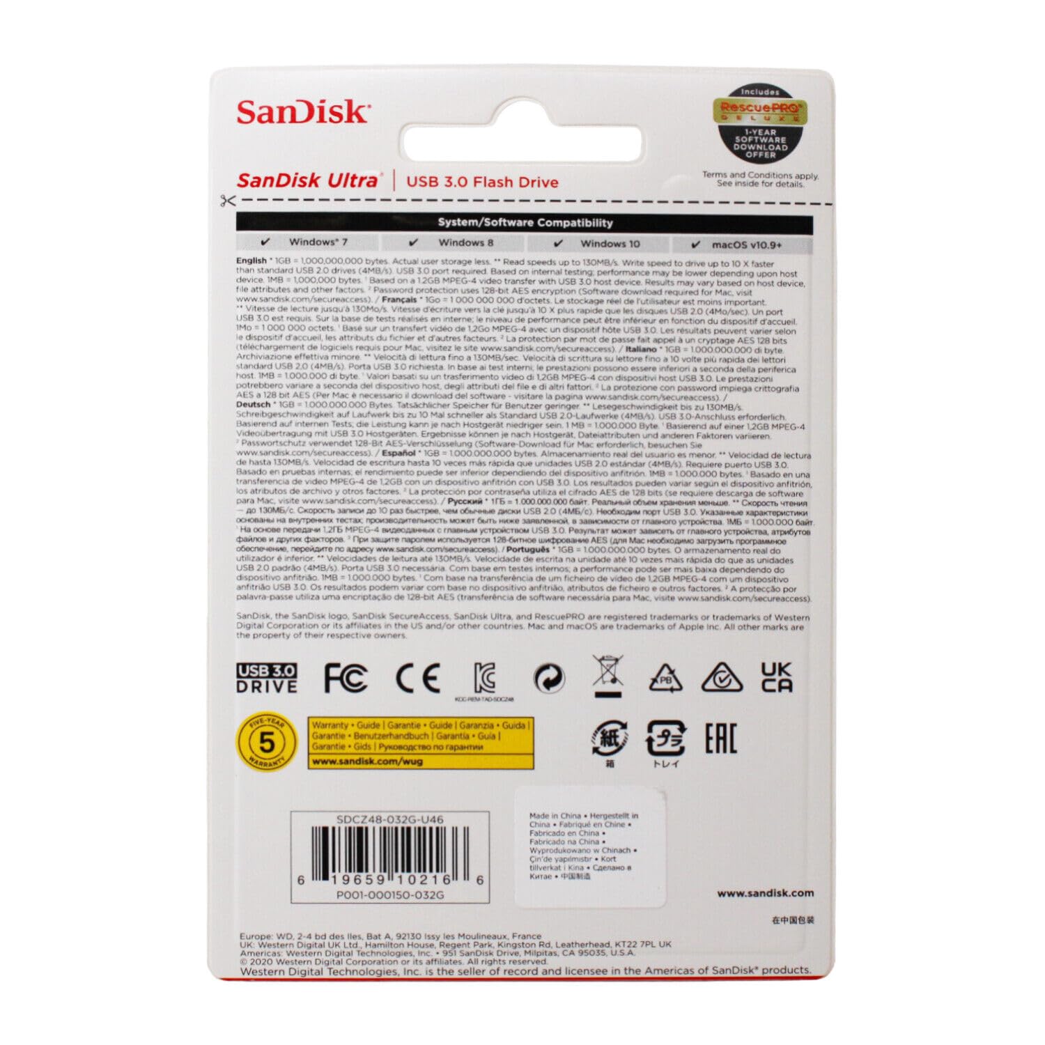 SanDisk Ultra CZ48 32GB USB 3.0 Pen Drive (Black)
