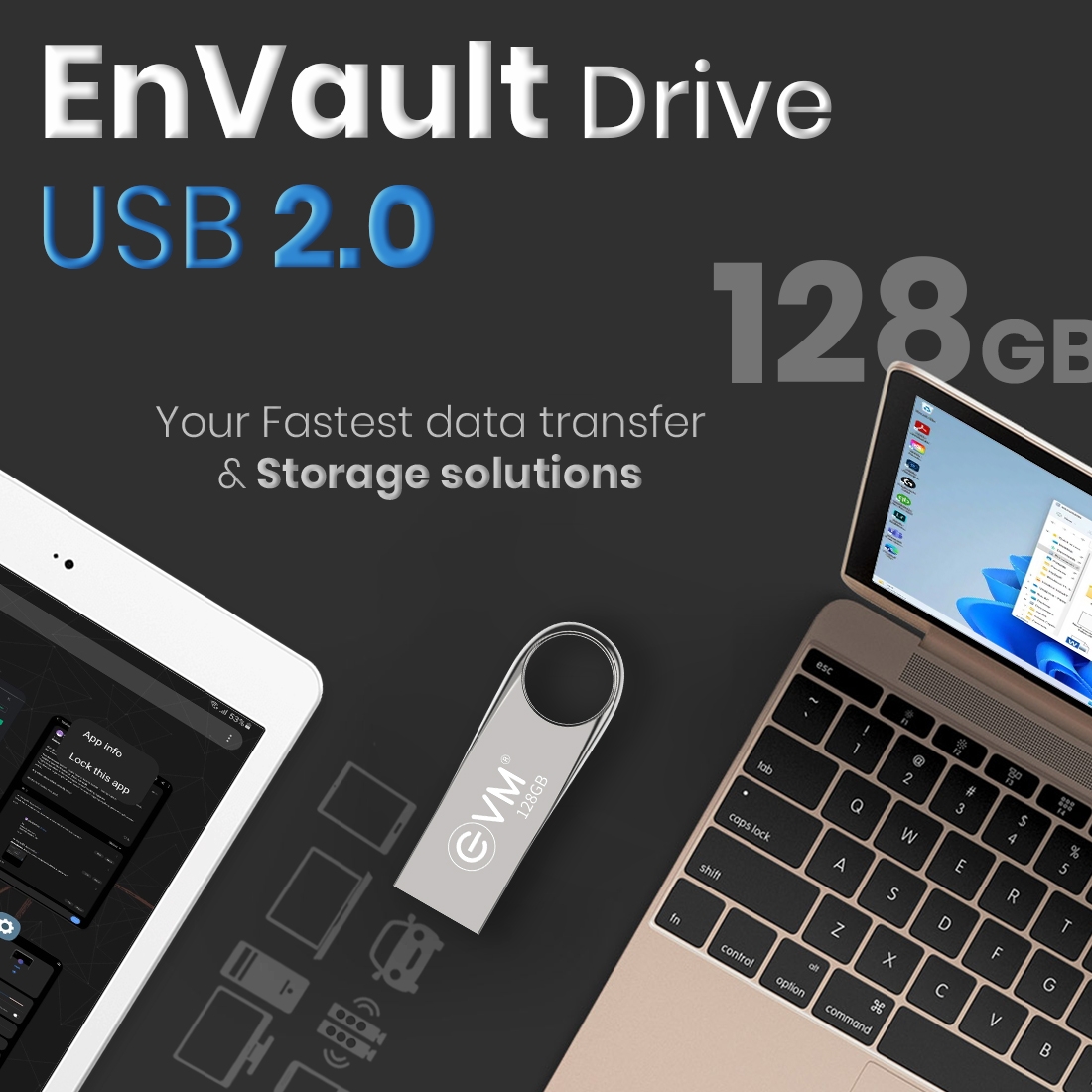 EVM 128GB ENVAULT USB 2.0 PENDRIVE