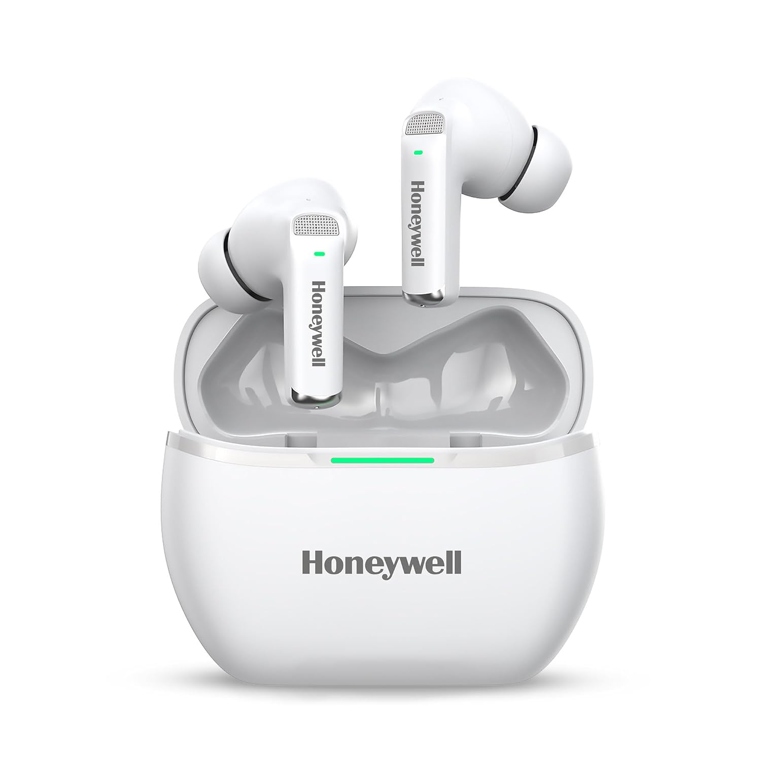 Honeywell Trueno U5100 TWS in-Ear wireless HYBRID ANC TWS Earbuds, with 33 dB ANC, Low Latency mode, 6 mics, Bluetooth V5.2, 62 Hours of Playtime- White