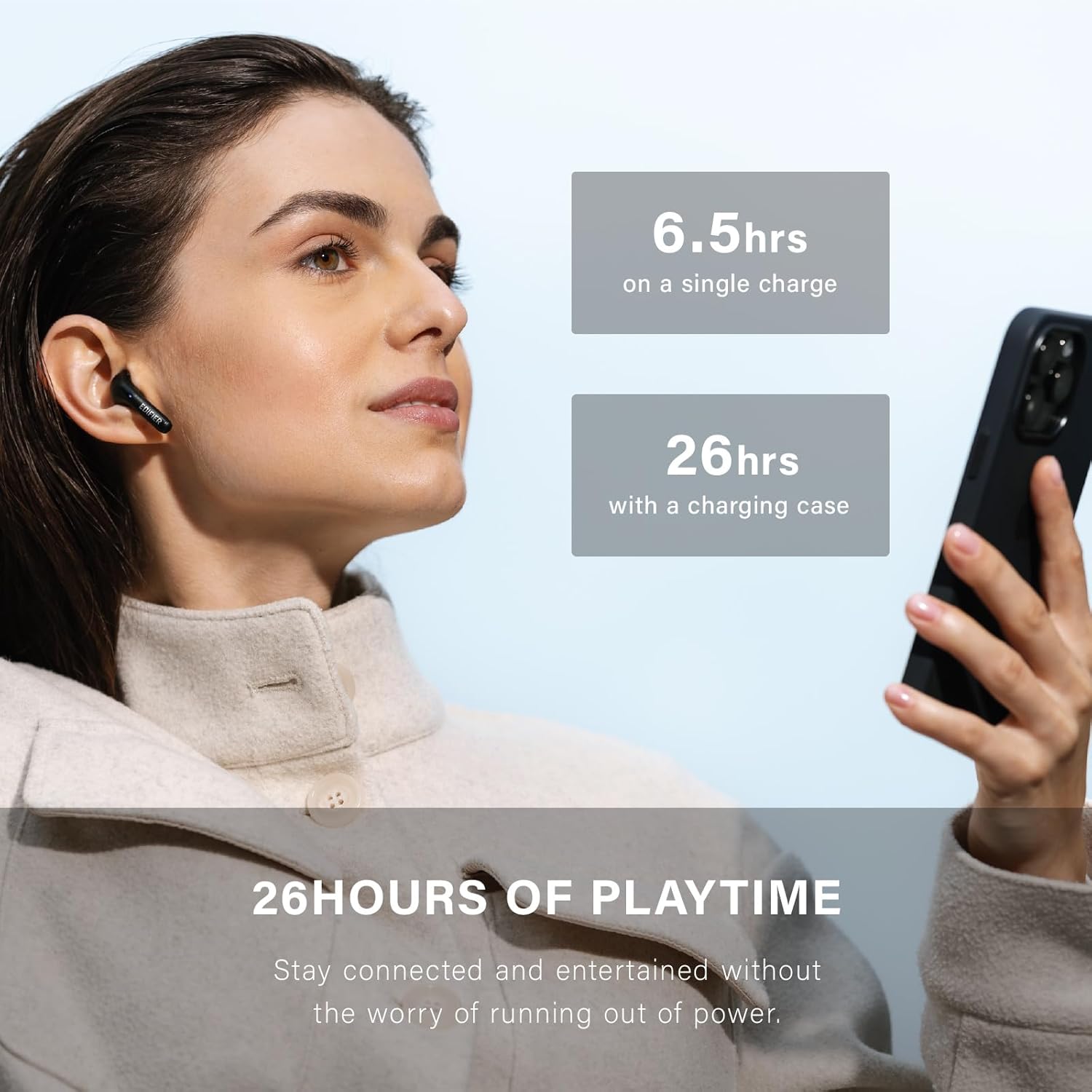 Edifier X2S TWS True Wireless in Ear Earbuds, Bluetooth 5.3, 13Mm Dynamic Drivers, Ip54 Water Dust Resistant- Black