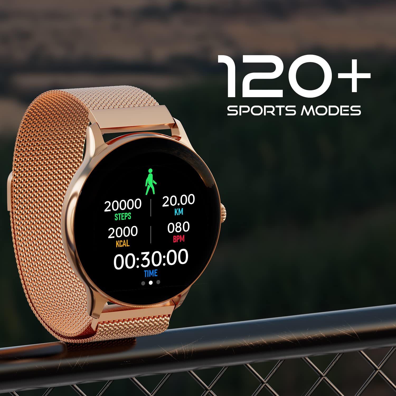 Fire Boltt Phoenix Ultra Smart Watch(BSW138) with 1.39"Inch Display, Bluetooth Calling, Metal Body with 120+ Sports Modes, SpO2- Gold