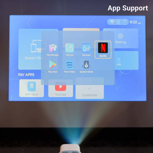 Zebronics PIXAPLAY 34 Projector with Multi Connectivity, 30,000h lifelong LED lamp, APP Support- Yellow
