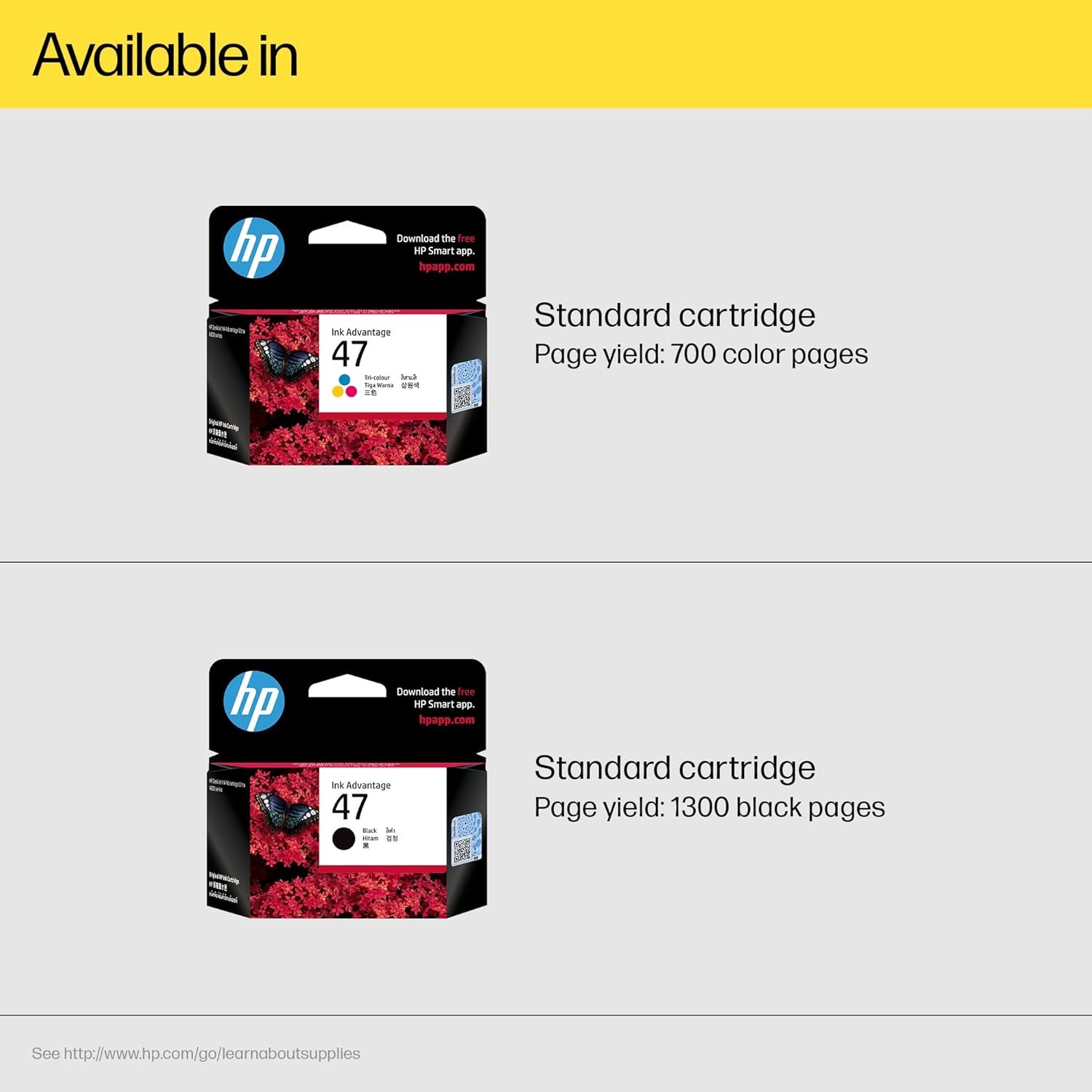 HP 47 Black Original Cartridge- 6ZD21A