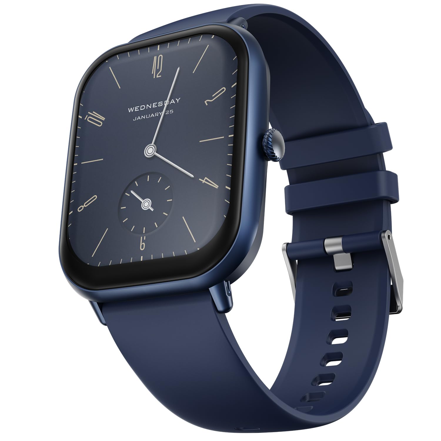 Fire Boltt Ninja Call Pro Max Smart Watch (BSW128) with 2.01 inch Display, Bluetooth Calling, 120+ Sports Modes, Health Suite, Voice Assistance- Navy Blue