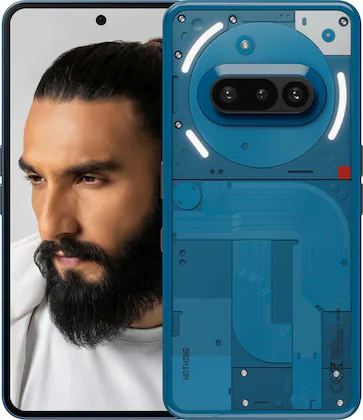 Nothing Phone (3A) 5G Smart Phone - Blue (8GB RAM, 256GB Storage), 17.2 cm (6.77 inch) Full HD+ Display, 50MP (Main) + 50MP (2X Tele Photo) + 8MP (Ultra-Wide)Camera, 5000 mAh Battery