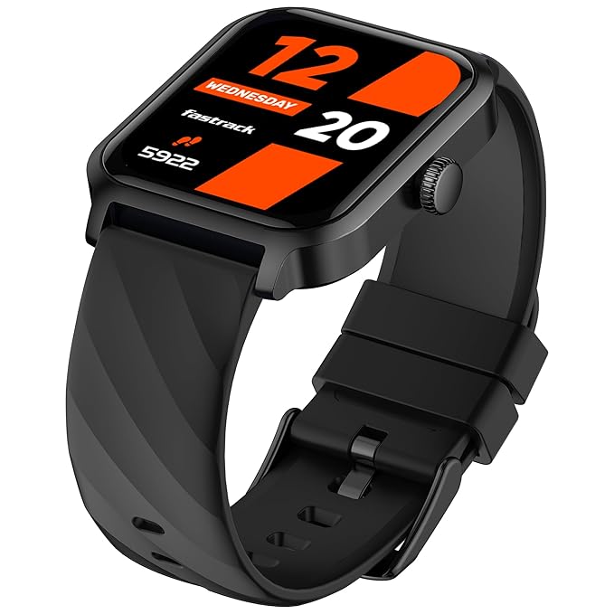 Fastrack Rider Plus Smart Watch with 1.83” TFT Display, 100+ Sports Modes & Smartwatch Faces, Upto 5 Day Battery, IP68 (Black)