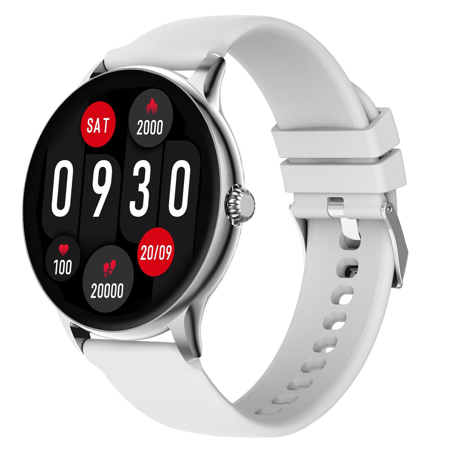 Fire Boltt Phoenix Pro Smart Watch with 1.39'' inch display, Bluetooth Calling, Metal Body with 120+ Sports Modes, SpO2, Heart Rate Monitoring- Silver