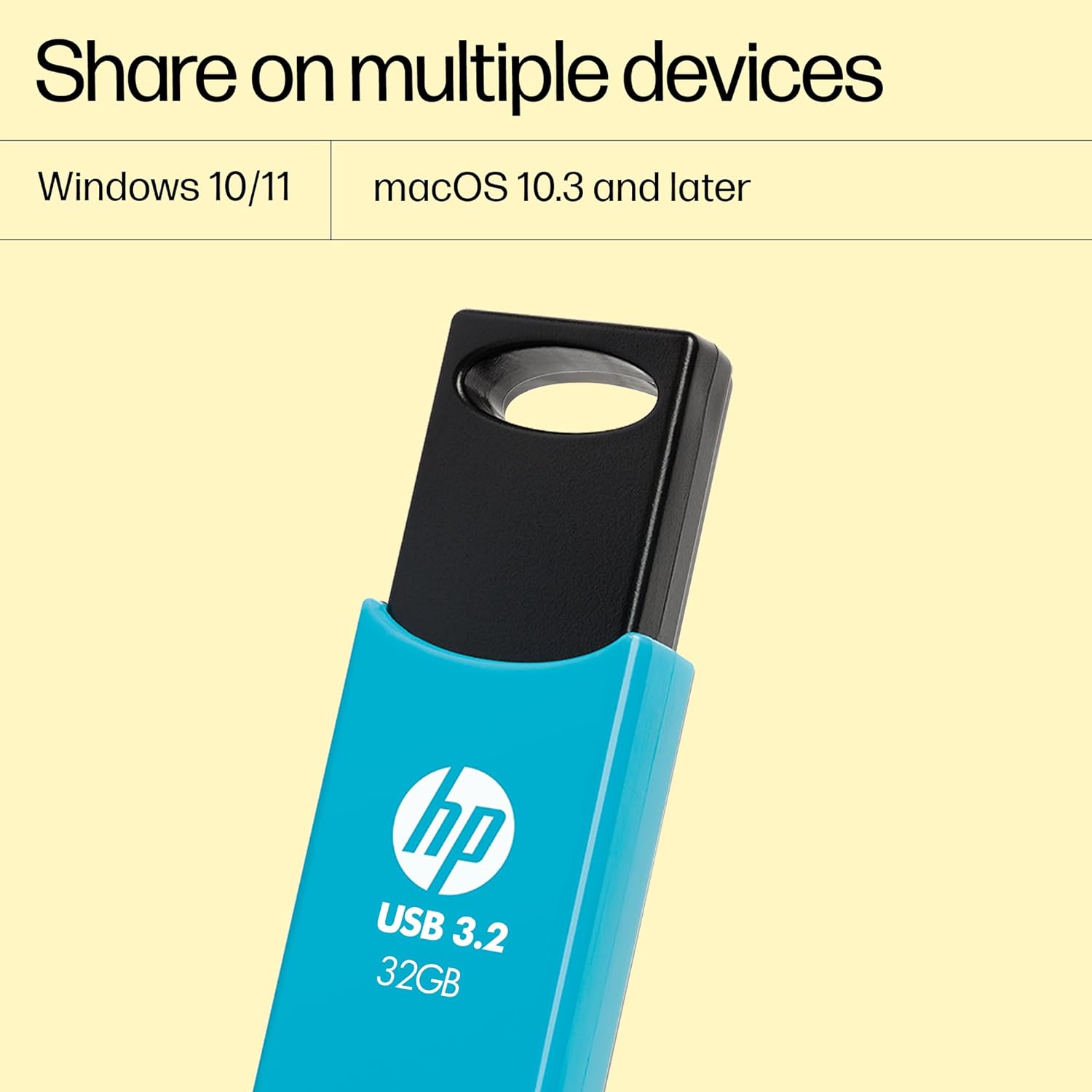 HP 712W 32GB USB 3.2 Flash Drive- Blue
