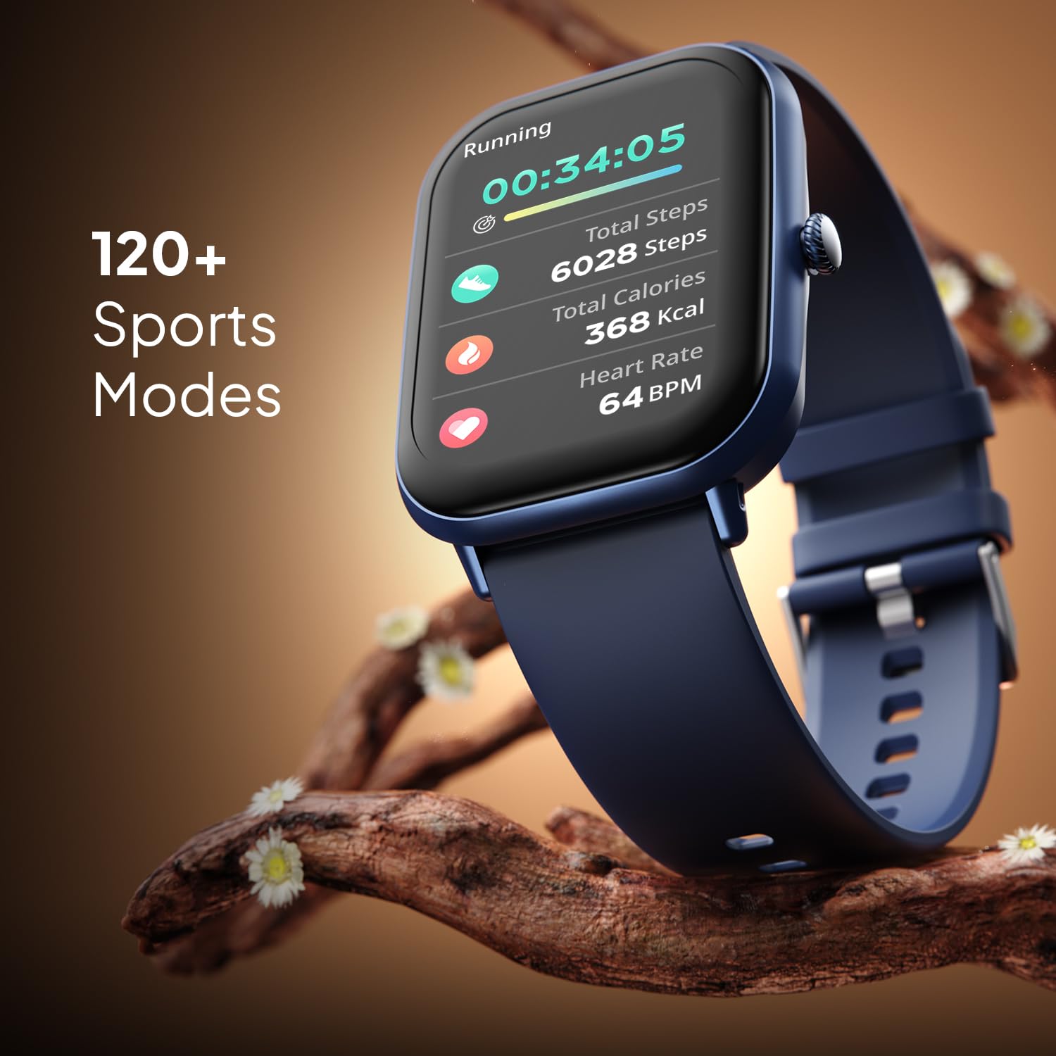 Fire Boltt Ninja Call Pro Max Smart Watch (BSW128) with 2.01 inch Display, Bluetooth Calling, 120+ Sports Modes, Health Suite, Voice Assistance- Navy Blue