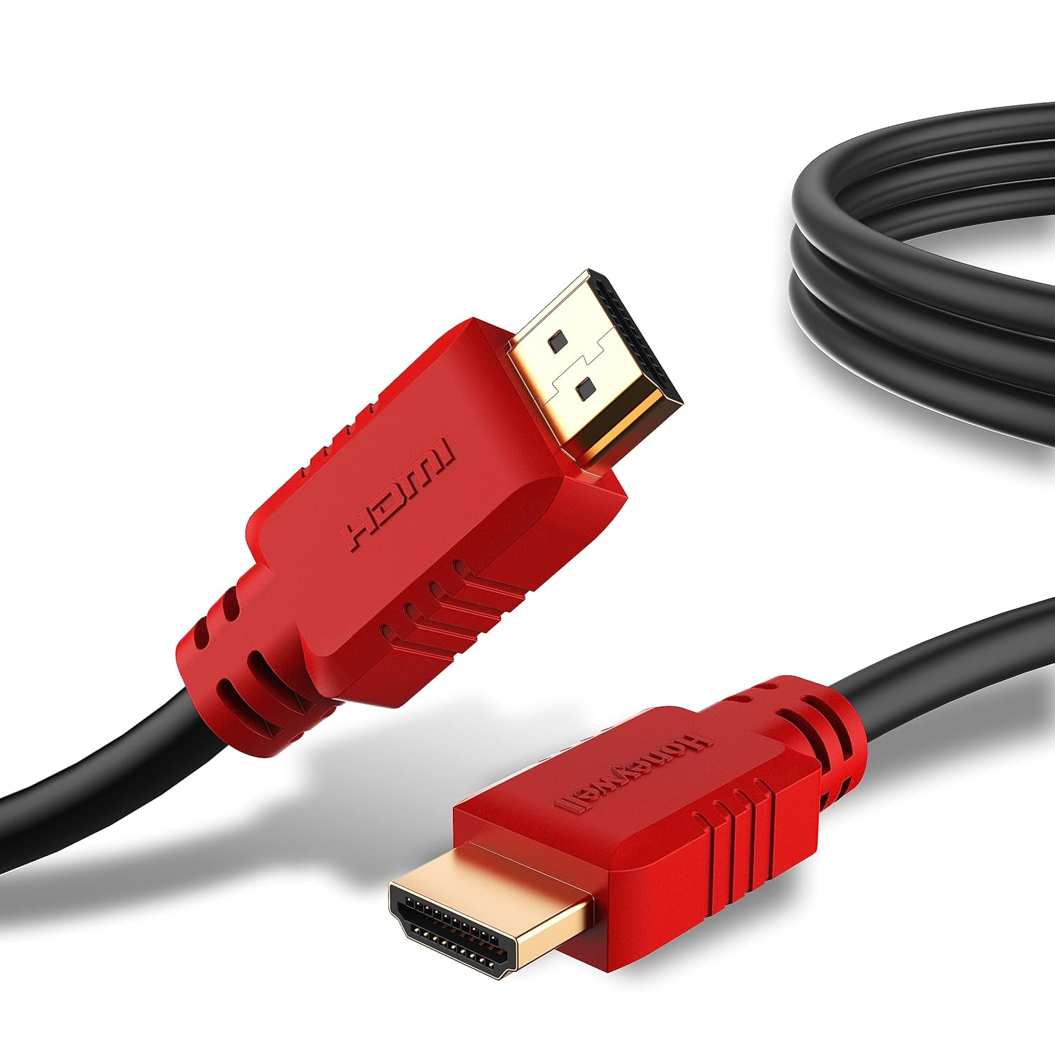 Honeywell HDMI Cable v1.4 with Ethernet, 3D/4Kx2K Ultra HD Resolution, 9.9ft/3 Meter, 10.2 GBPS Transmission Speed, Compatible with All HDMI Devices Laptop Desktop TV Set-top Box Gaming Console-Black