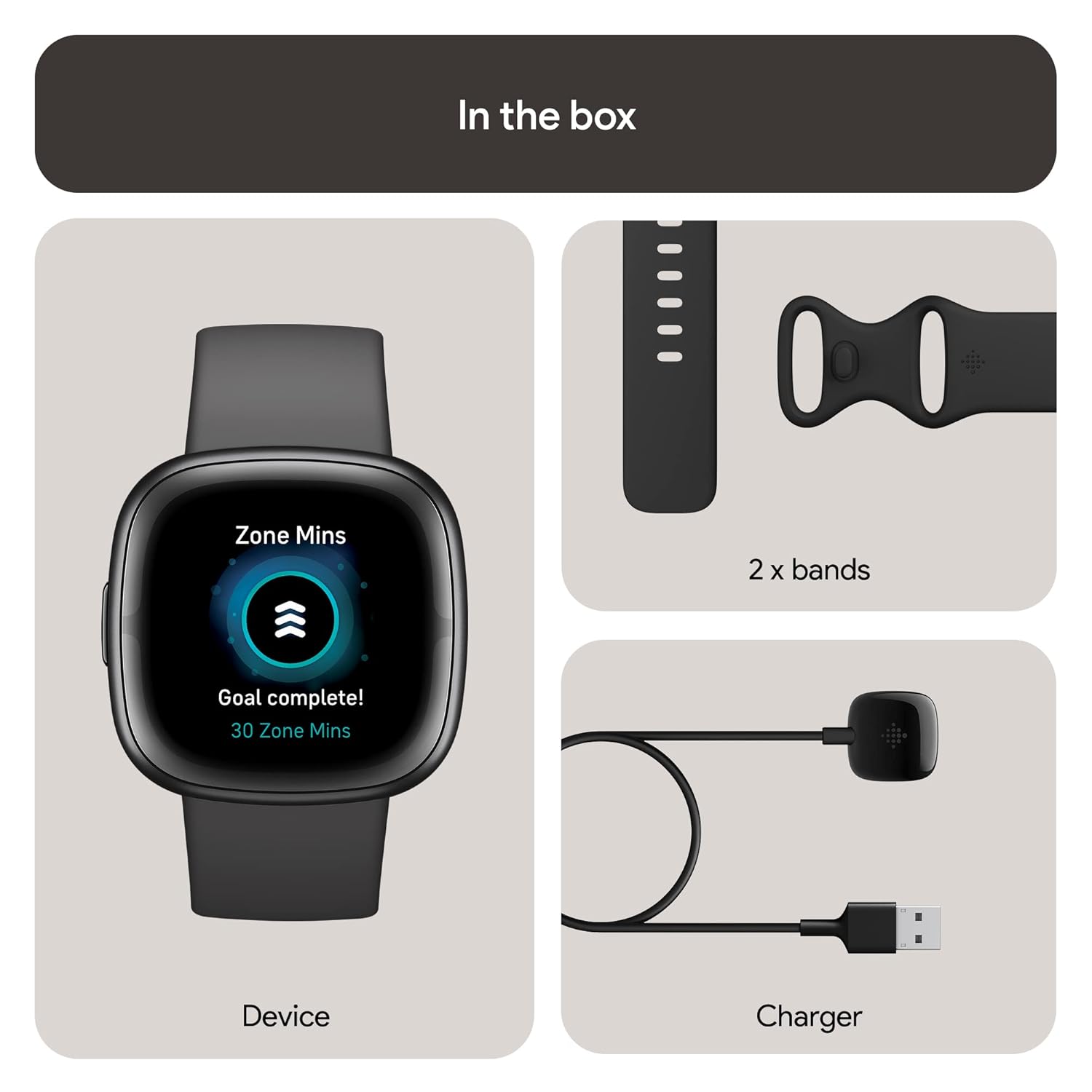 Fitbit Sense 2 Health & Fitness Smartwatch with 1.5 inch AMOLED Screen, Fitness & Outdoor (Graphite Black)