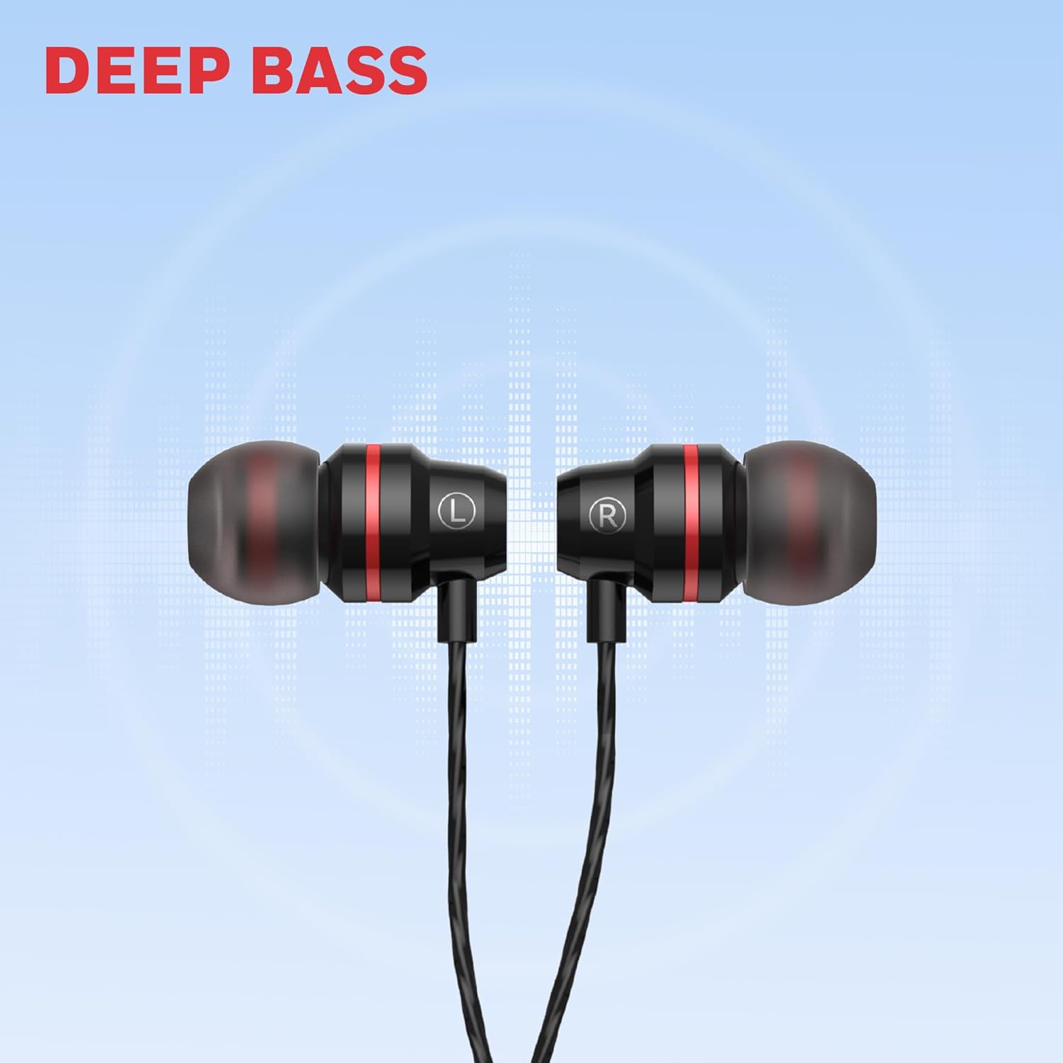 Honeywell Suono P60 Wired Earphones with built in Mic, Passive Noise Cancellation, Type C Compatible, Voice Assistant Enabled, 1.2 Mtr- Black