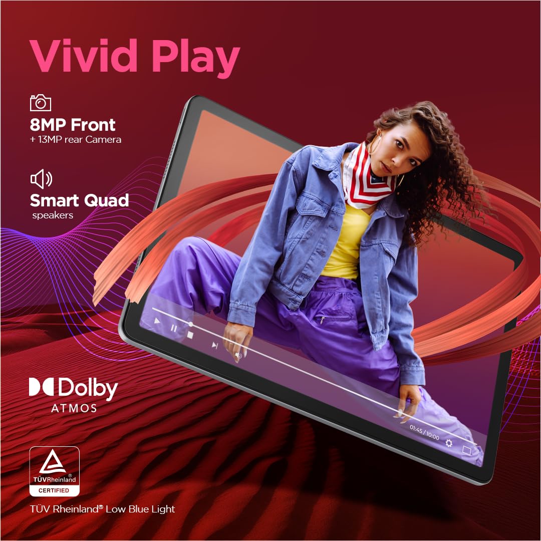 Lenovo M11 with Pen Tablet with  4G (LTE) + Wi-Fi | 8 GB RAM, 128 GB ROM (Expandable Up to 1 TB) | 11 Inch Screen, 90 Hz Refresh Rate, Quad Speaker with Dolby Atmos, 13 MP Rear Camera, Google Kids Space- Seafoam Green