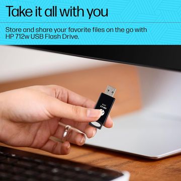 HP 712W 32GB USB 3.2 Flash Drive- Black