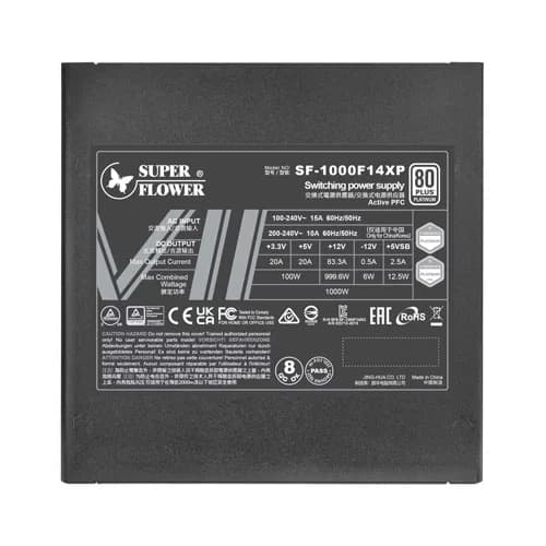 Super Flower Leadex VII Platinum Pro 1000W ATX 3.1 Power Supply White (SF-1000F14XP)