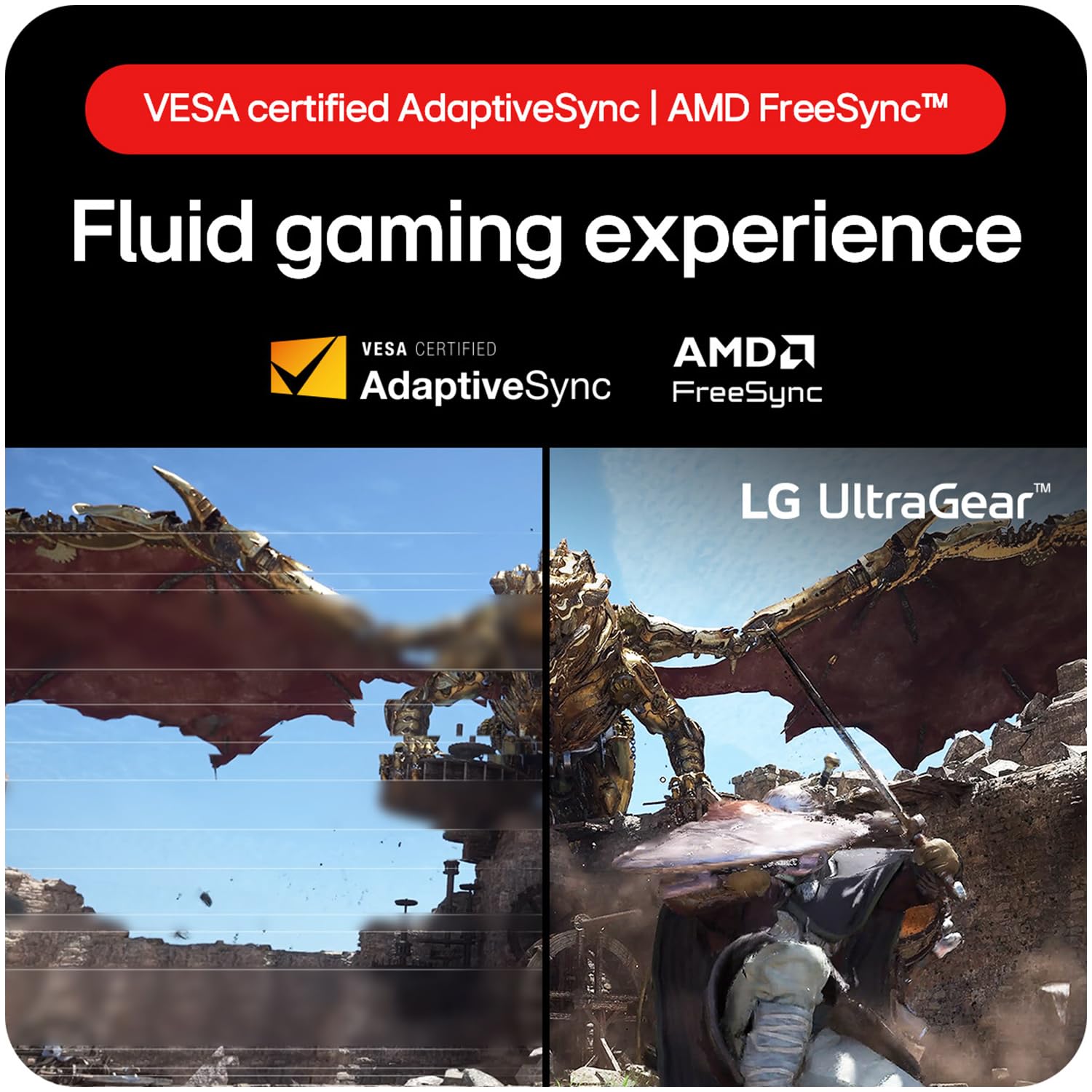 LG 27GS60QC-B 27Inch QHD (2560x1440) Ultra gear Curved Gaming Monitor with HDMI x 2 DisplayPort Borderless Design, Black Stabilizer DAS Crosshair FPS Counter - Black 