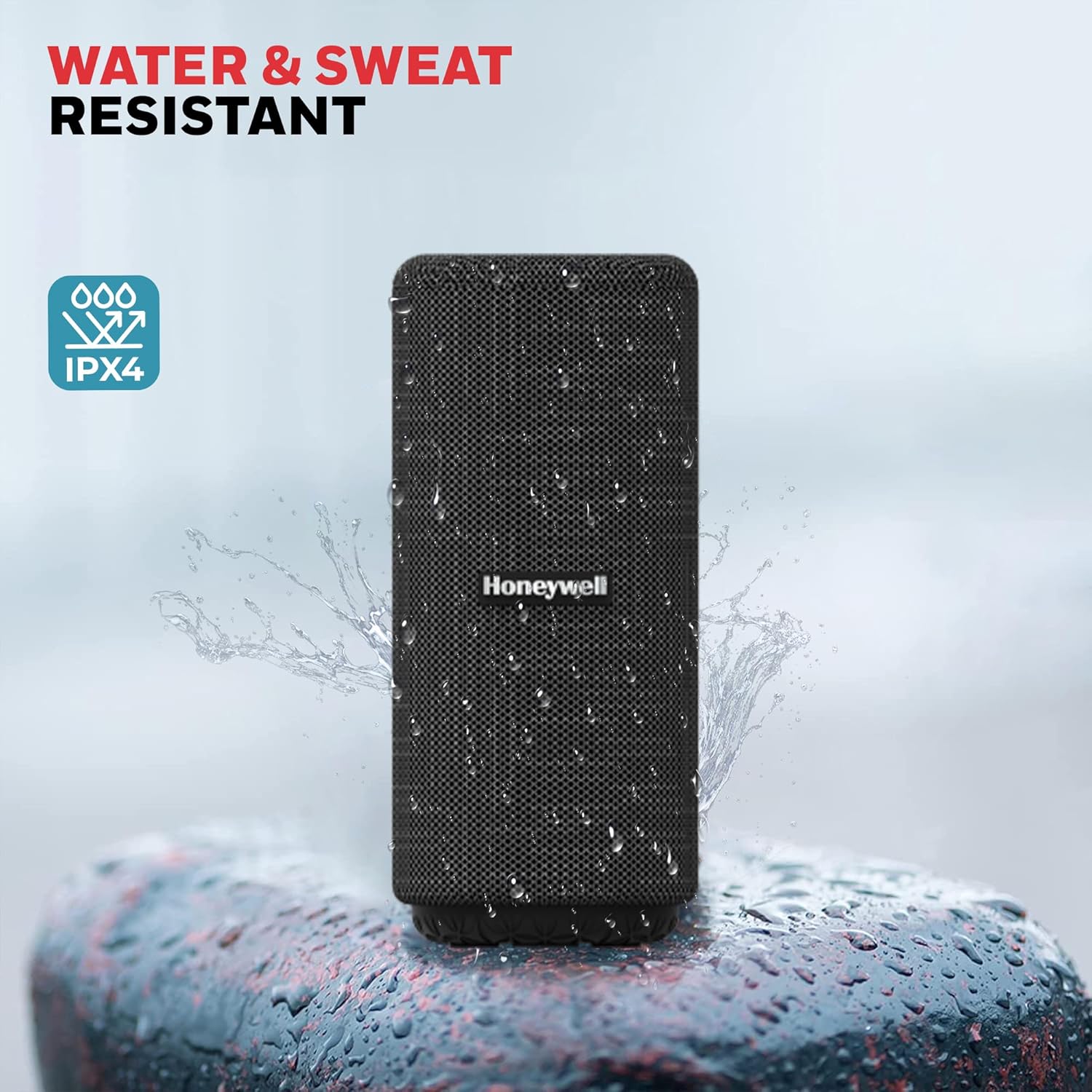 Honeywell Suono P300 10W 5.3 Bluetooth Speaker,9H Playtime, Deep Bass,IPX 4,TWS Feature,Fast Charging,SD Card,USB,AUX,- Black