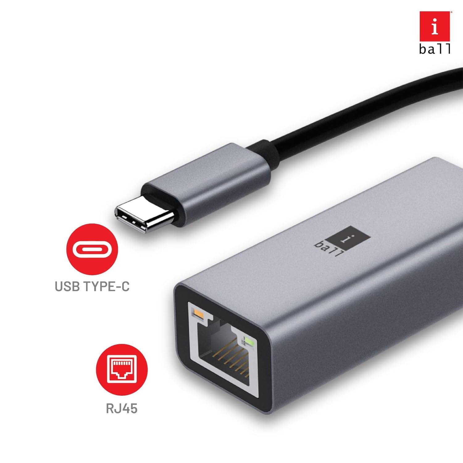 iBall Bridge 1000E USB 3.0 to Gigabit Adapter, 1000 Mbps Speed, Aluminium case, LED Indicator
