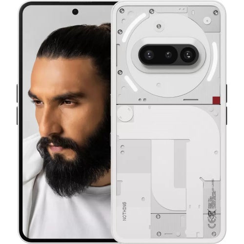 Nothing Phone (3A) 5G Smart Phone - White (8GB RAM, 256GB Storage), 17.2 cm (6.77 inch) Full HD+ Display, 50MP (Main) + 50MP (2X Tele Photo) + 8MP (Ultra-Wide)Camera, 5000 mAh Battery
