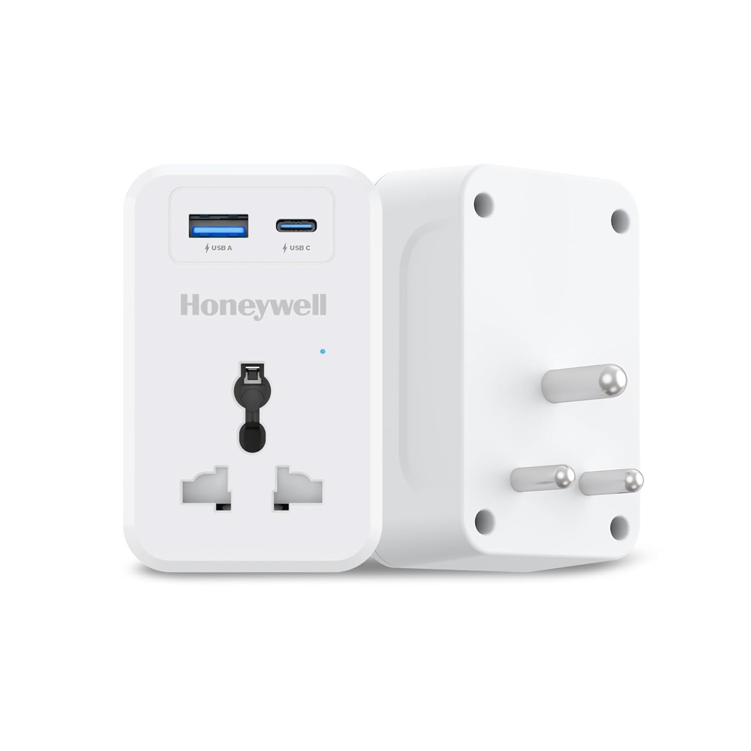 Honeywell 1 Out Surge Cube, Spike Guard, 1 Outlet, PD20W & USB  A Port, 255 Joules, Charge On The Go, Device Secure Warranty, Automatic Overload Protection- White