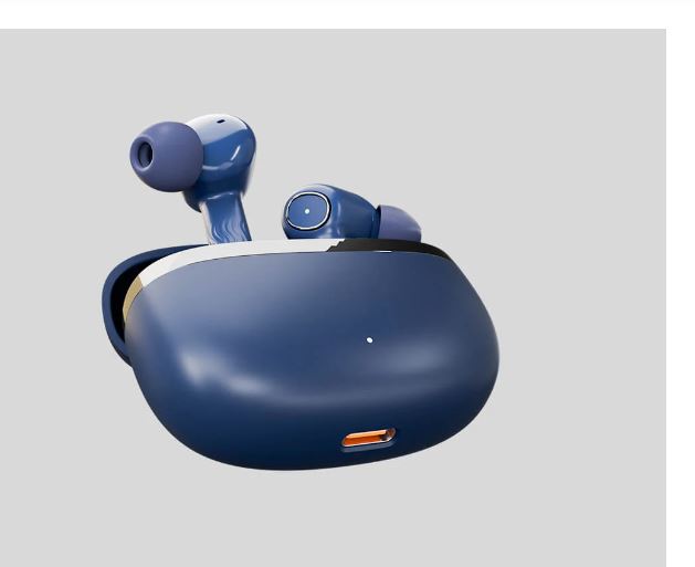 Walta Elite Dome 125 TWS Earbuds Rich bass stereo sound Low latency ANC & ENC BT 5.3 Standby time-450 hours Playtime-40 Hours BT 5.3 Charging indicator Silicon cover with Hanging loop-Blue