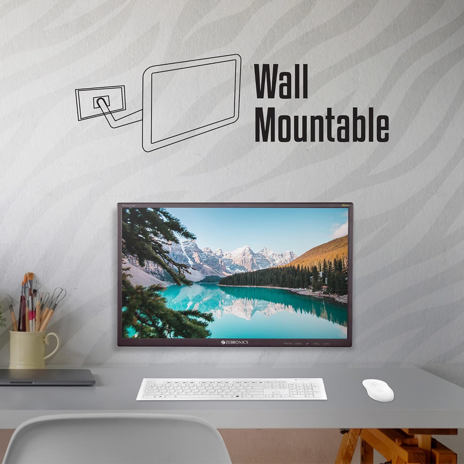Zebronics V19HD 18.5inch (46.99 Cm) Led Monitor with Supporting Hdmi, Vga Input, Hd 1366 X 768 Pixels- Black