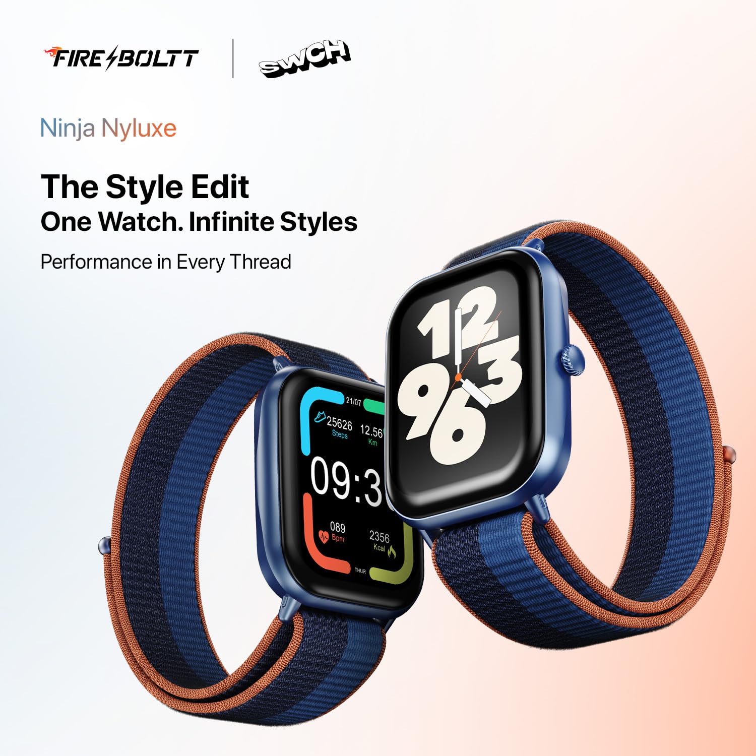 Fire Boltt Hunter Nyluxe (BSW127) Smartwatch 51.1mm (2.01) HD Display Buetooth Calling with Single Chipset  (Midnight Blue)