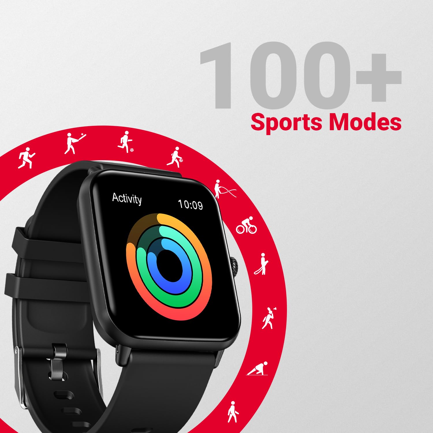 Fire Boltt Ninja Call Pro Plus Smart Watch(BSW053)with 1.83'' inch Display, Bluetooth Calling, AI Voice Assistance, 100 Sports Modes IP67 Rating- Black